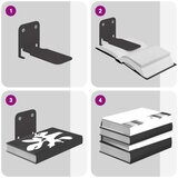  Ležeča polica s polico 8 pcs Črna 6 x 10,8 x 6,6 cm, (5000307100) | Shoptok.si