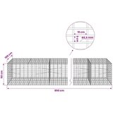  Gabion s žicom debljine 3 5 mm i mrežom 5x10 cm 850x100x50 cm - 100 cm 50 cm 850 cm | shoptok.hr