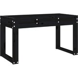  Klupa crna 80 x 38 x 45 cm od masivne borovine | shoptok.hr