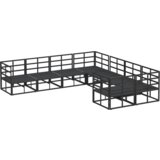  Sjedeća garnitura za vrt 8 pcs Crna 283 x 283 x 71 cm Aluminij | shoptok.hr