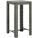 The Living Store Vrtna barska miza siva 60,5x60,5x110,5 cm poli ratan - Barska Miza, (21477314) | Shoptok.si