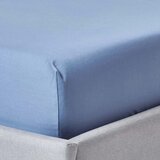 HOMESCAPES ovita rjuha iz egipčanskega bombaža v air force blue s 1000 niti, 150x200 cm, (20747730) | Shoptok.si