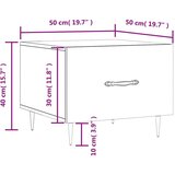 vidaXL Stolić za kavu smeđa boja hrasta 50x50x40 cm konstruirano drvo | shoptok.hr