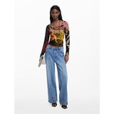 Desigual Majica kapučino / oliva / rdeča / črna | Shoptok.si