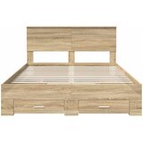  Krevetna konstrukcija s uzglavljem Sonoma hrast 140 x 190 cm | shoptok.hr