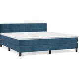  The Living Store Box spring postelja z vzmetnico temno modra 160x200 cm žamet - Box Spring Postelja, (21492571) | Shoptok.si