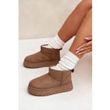 Boto Women's Snow Boots On Platform Insulated With Fur Khaki Vesirae | ePonuda.com