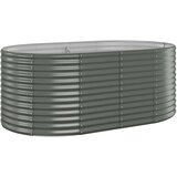 vidaXL Vrtna sadilica od čelika obloženog prahom 175x100x68 cm siva | shoptok.hr