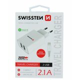 Swissten punjač za mobilni 2XUSB 2.1A+KABL lighting 1.2M bela cene