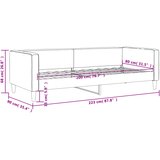  Dnevni krevet smeđesivi 80 x 200 cm od tkanine | shoptok.hr