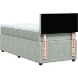 Box spring krevet s madracem svjetlosivi 90x190 cm baršunasti | shoptok.hr