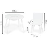 ECO TOYS EcoToys WH135 bijeli set dječji stol sa stolicama 2 komada | shoptok.hr