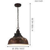 Eglo 49819 - visilica na lancu grantham 1 1xE27/60W | Eponuda.com