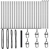 vidaXL zavarena žičana ograda s 13 stubova s prirubnicama Siva 1.4x50 m čelik | shoptok.hr