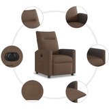  Električni naslanjač rjavo blago | Shoptok.si