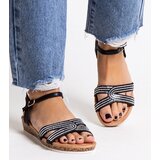 Gemre Black low wedge sandals Saila | ePonuda.com
