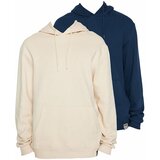 Trendyol Navy Blue-Beige Men 2-Pack Basic Regular/Normal Cut Hoodie with Soft Pillows Sweatshirt. Cene