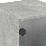  Noćni ormarići staklena vrata 2 kom boja betona 35x37x42 cm | shoptok.hr