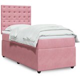 Box spring krevet s madracem ružičasti 100x200 cm baršunasti | shoptok.hr