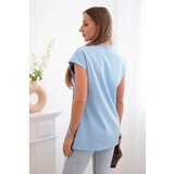 Kesi Włoski Women's sleeveless jacket with a tie – an elegant cut blue | shoptok.hr