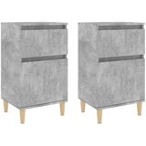 Maison Chic Dvo delni komplet Nočne omarice - Nočne mize betonsko siva 40x35x70 cm, (21688445) Cene