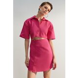 Trendyol Limited Edition Fuchsia Shirt Mini Woven Dress Cene