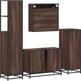 vidaXL 4-dijelni set kupaonskog namještaja boja smeđeg hrasta drveni | shoptok.hr