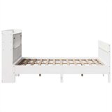 vidaXL Posteljni okvir brez vzmetnice bel 140x190 cm trdna borovina | Shoptok.si