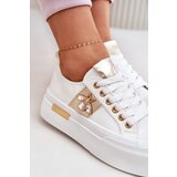 Boto Women's Platform Sneakers With Decorative Detail White Annisae | Shoptok.si