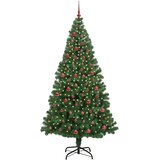 vidaXL Umestno božično drevo Zelena 210 cm PVC, jeklo in plastika | Shoptok.si