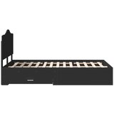  Konstrukcija postelje Črna 135 x 190 cm Konstruiran les, (5000102181) | Shoptok.si