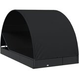 LEŽAJ Ležaj za sunčanje za 2 osobe crni 211 x 112 x 140 cm poliratan | shoptok.hr