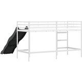  Krevet na kat za djecu s toboganom Bijela i antracit 90 x 190 cm | Shoptok.si