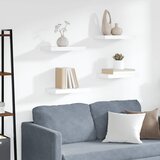 Plutajuće zidne police 4 kom bijele 40 x 23 x 3,8 cm MDF | shoptok.hr