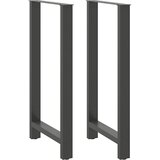  Noge za barski stol antracit boje 2 kom 60 x (110-111) cm čelik | shoptok.hr