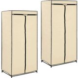 vidaXL 282443 Wardrobes 2 pcs Cream 75x50x160 cm | shoptok.hr