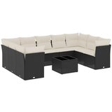  The Living Store Vrtna sedežna garnitura 10-delna z blazinami črn poli ratan - Vrtna Sedežna Garniture, (21455077) | Shoptok.si