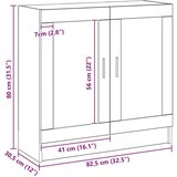 vidaXL Ormarić za knjige boja hrasta artisana 82,5x30,5x80 cm drveni | shoptok.hr