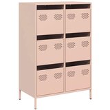 Maison Chic Visoka omara - Komoda - Predalnik roza 68x39x101,5 cm jeklo, (21716855) Cene