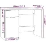  Radni stol boja hrasta sonome 100x50x75 cm konstruirano drvo | shoptok.hr