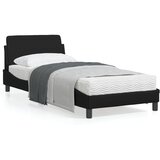 vidaXL Okvir za krevet s uzglavljem crni 90x190 cm od umjetne kože | shoptok.hr
