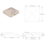  Piramidalni poklopci za stupove ograde 6 kom čelični 101x101 mm | shoptok.hr