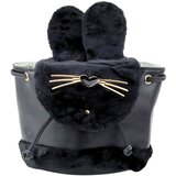  Children's Backpack Plush Ears Adjustable Strap Black 22cm 4L | shoptok.hr