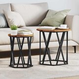  Kava Stol 2 pcs Staro drvo Inženjerska drva i čelik | shoptok.hr
