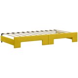  Dnevni krevet na razvlačenje s madracima žuti 100x200 cm baršun | shoptok.hr
