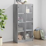 Furnova Visoka omara z vrati siva sonoma 68x37x142 cm inženirski les, (21954831) Cene