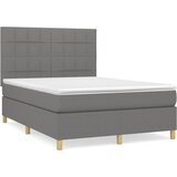 The Living Store Box spring postelja z vzmetnico temno siva 140x200 cm blago - Box Spring Postelja, (21503488) | Shoptok.si