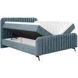 MID.YOU POSTELJA Z VZMETNICO 180 cm x 200 cm , les, tekstil, leseni material naravne barve, barve petroleja | Shoptok.si