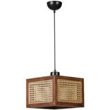 Opviq kumsal Büyük tekli ceviz rattan avize rattanwalnut chandelier Cene