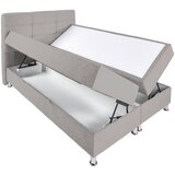 CARRYHOME postelja z vzmetnico 180 cm x 200 cm , tekstil siva | Shoptok.si